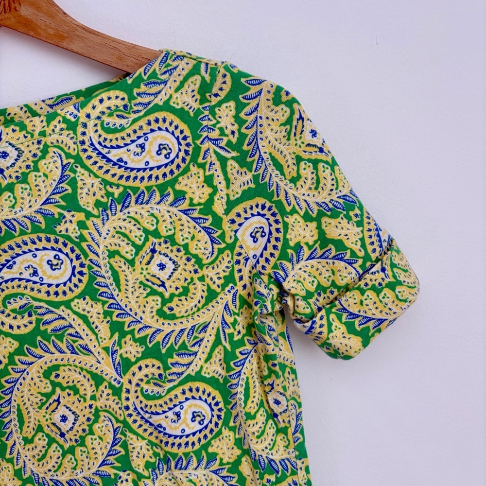 ⭐ 3 for $40 - Ralph Lauren Petite Paisley Cotton Top - Medium - Picture 5 of 6